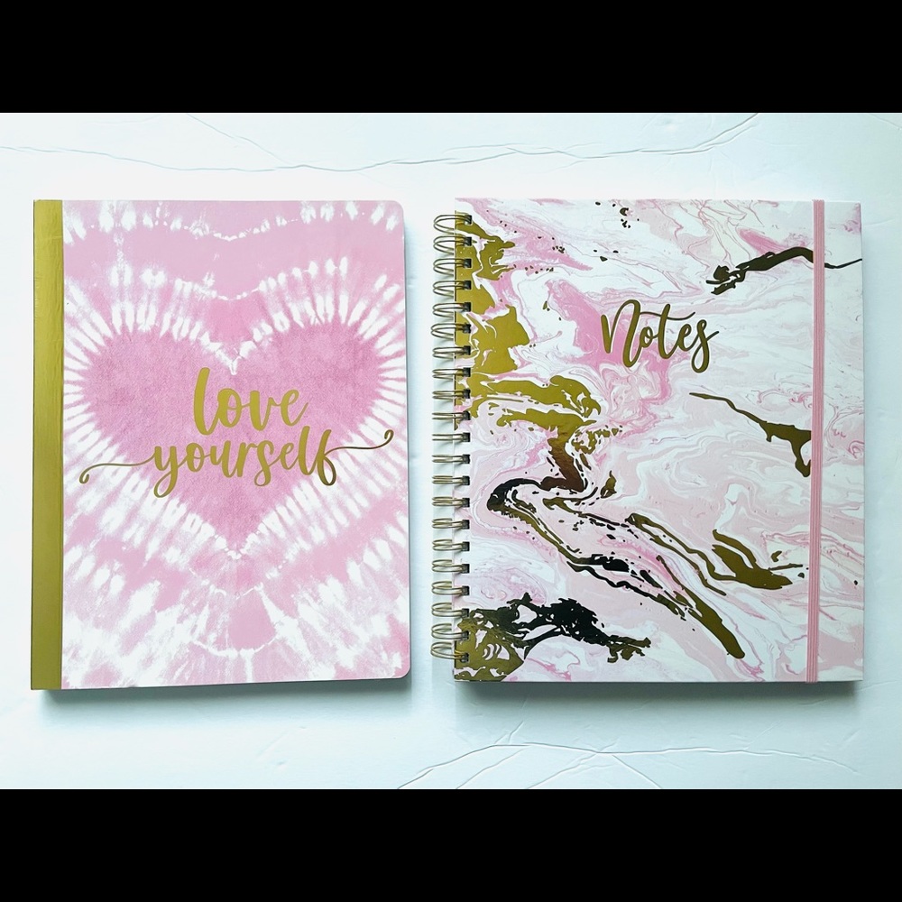 James Burke Collection Pink Heart Tie Dye Notebook